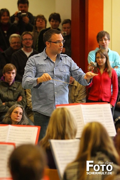Dirigent Michael beim Abschlusskonzert